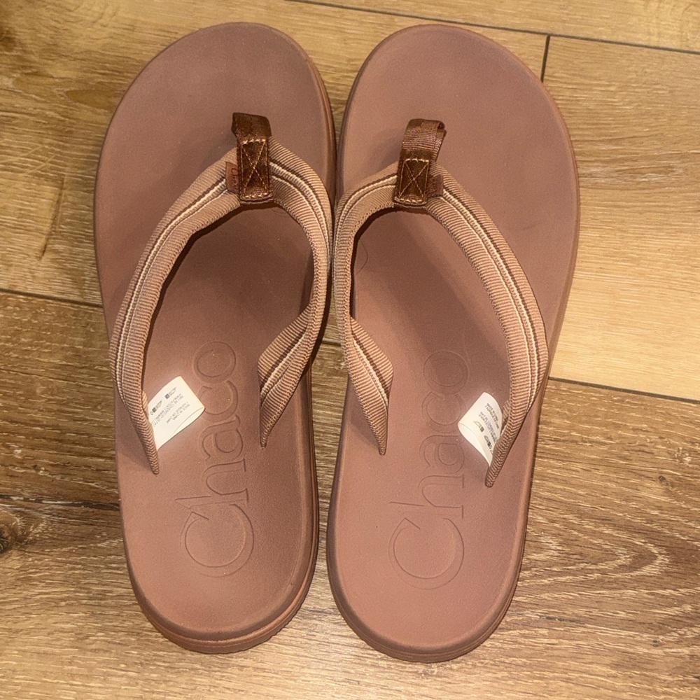 Chaco Womens Chillos Flip Sadie Clay Slip On Brown Thong Sandals Sz 11 NWOT